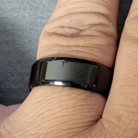 Women's Black Promise Ring Band - Black Promise Ring For Girls - Picture 7 of 9